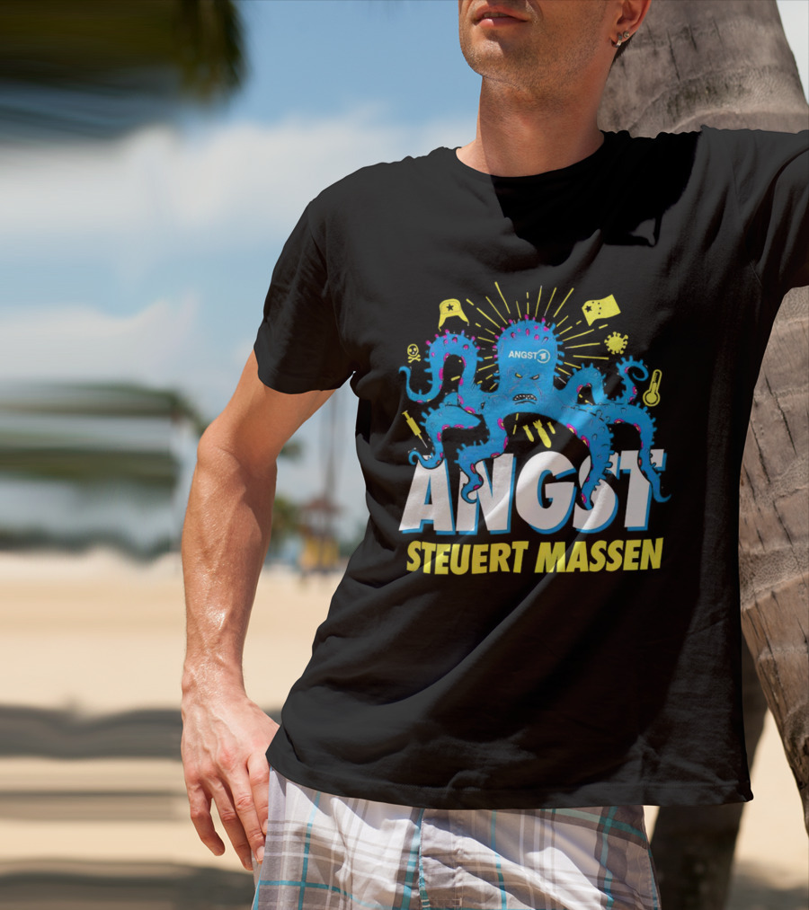 Angst Steuert Massen Octopus With Symbols And Expressions T-Shirt