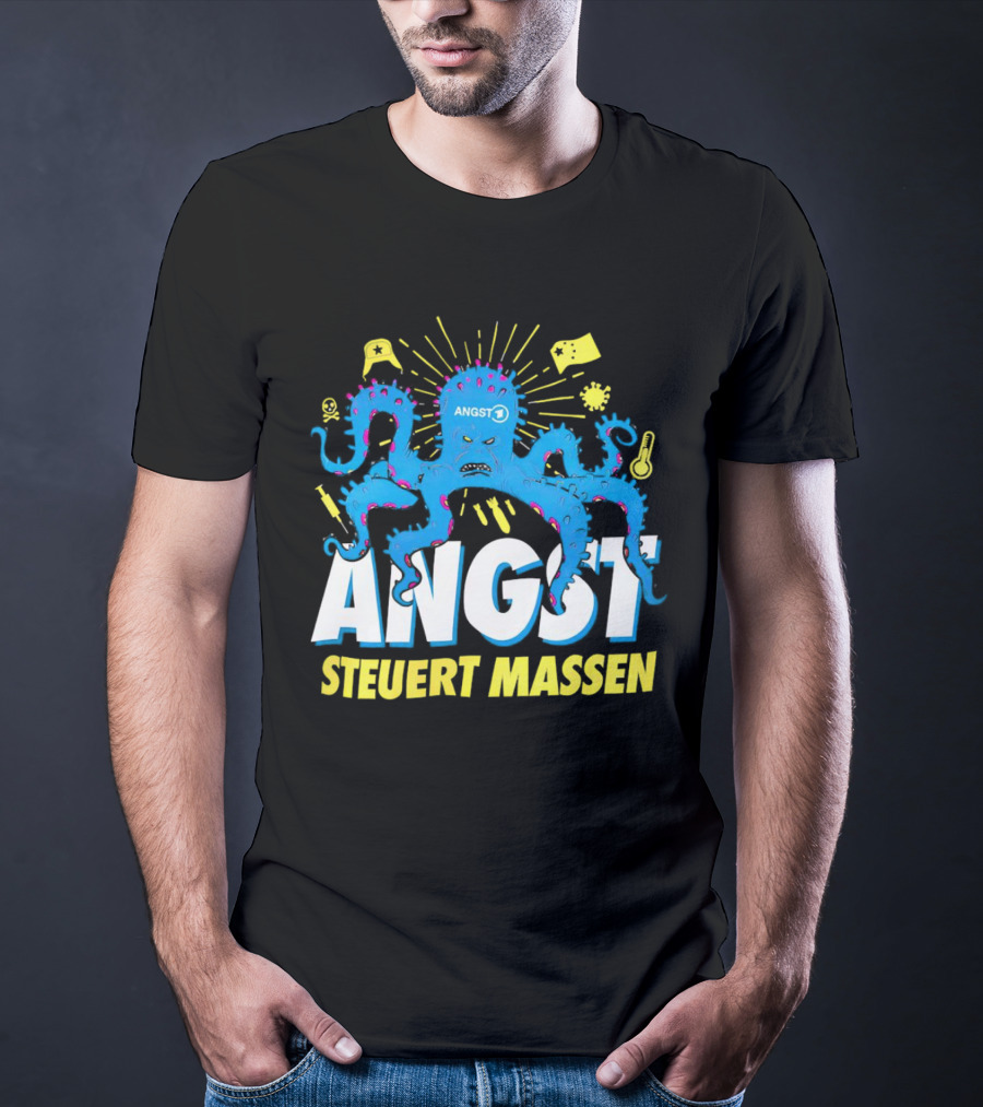 Angst Steuert Massen Octopus With Symbols And Expressions T-Shirt