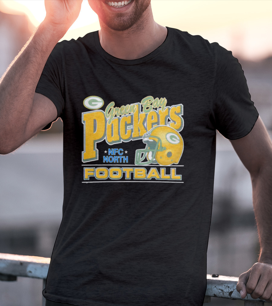 Green Bay Packers NFC North Football Helmet T-Shirt
