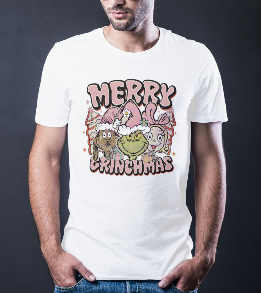 Merry Grinchmas Max Cindy Lou Who Christmas Festive Characters Holiday T-Shirt