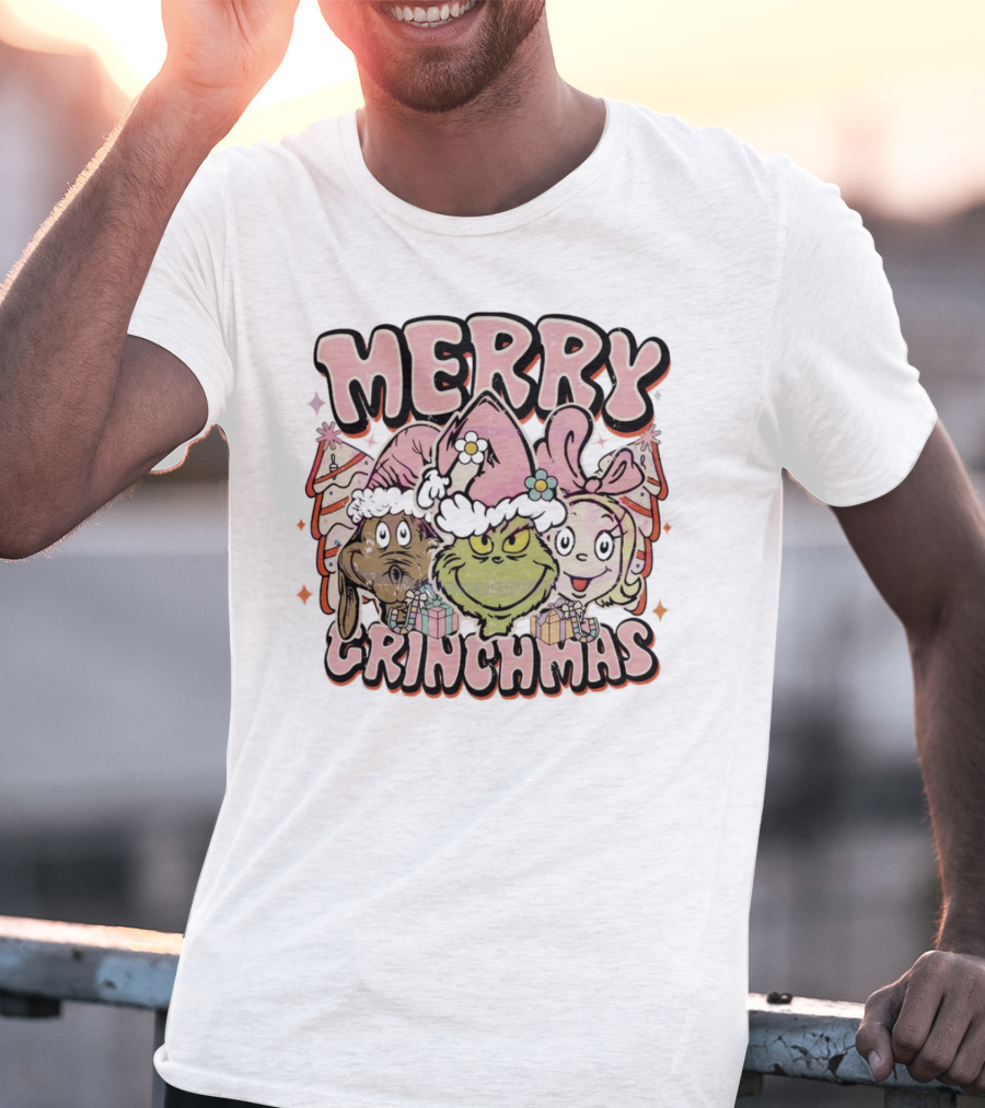 Merry Grinchmas Max Cindy Lou Who Christmas Festive Characters Holiday T-Shirt