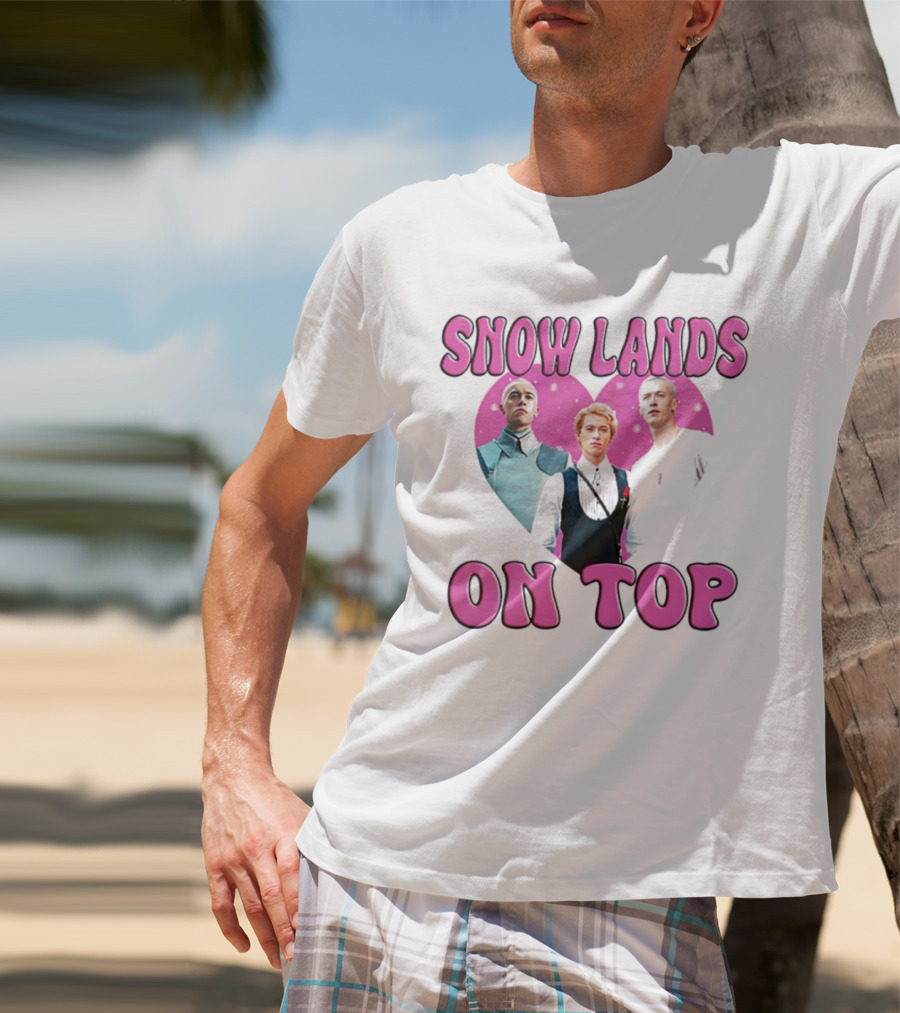 Snow Lands On Top Pink Heart Trio T-Shirt