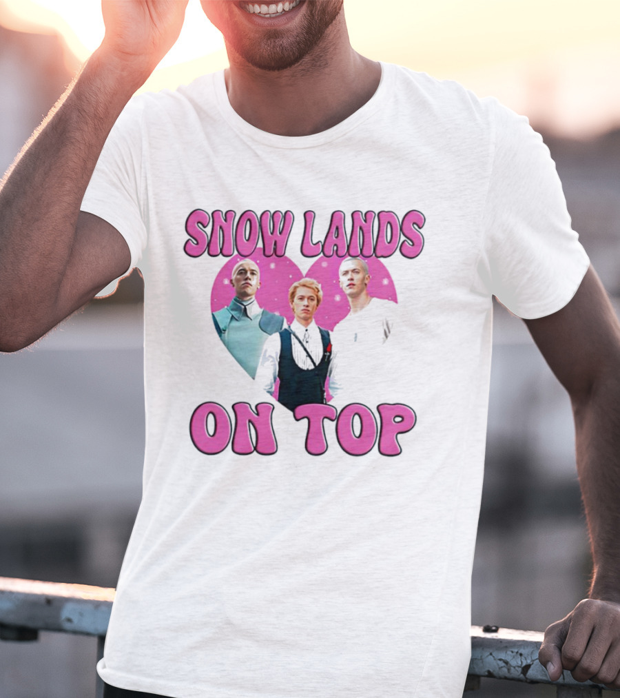 Snow Lands On Top Pink Heart Trio T-Shirt