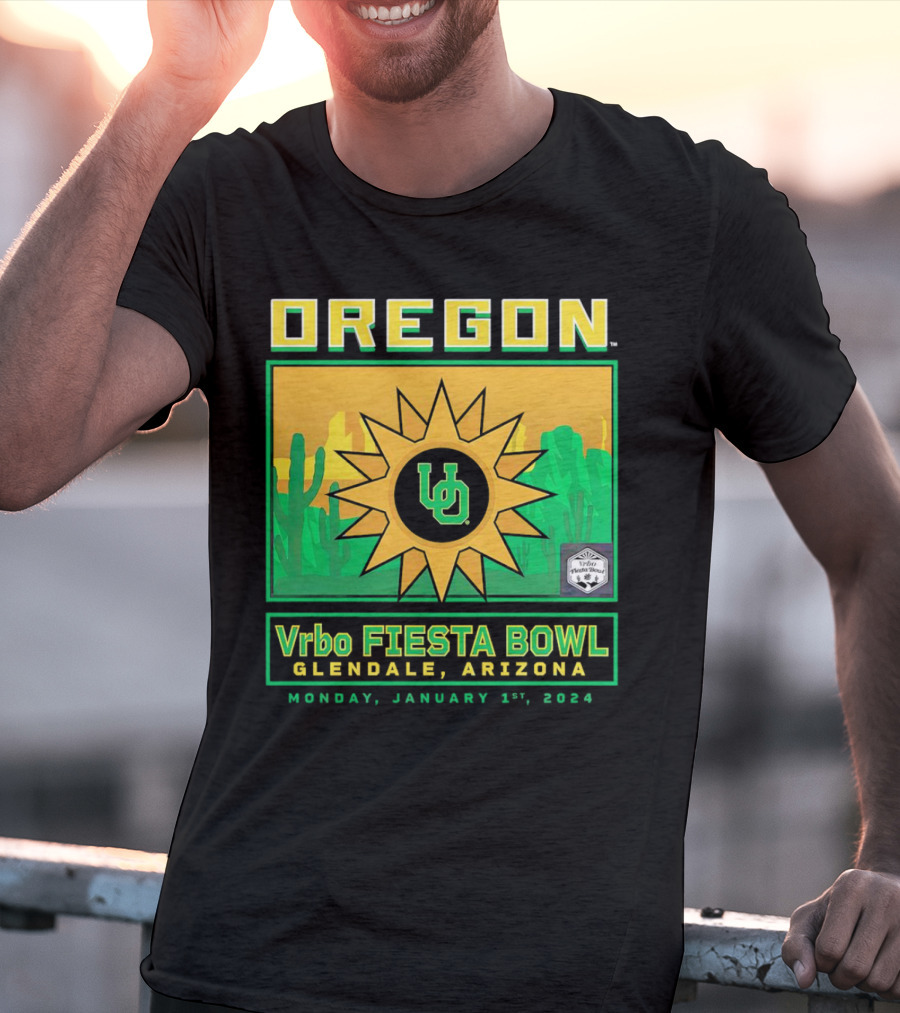 Oregon Ducks Vrbo Fiesta Bowl Glendale Arizona January 1st T-Shirt