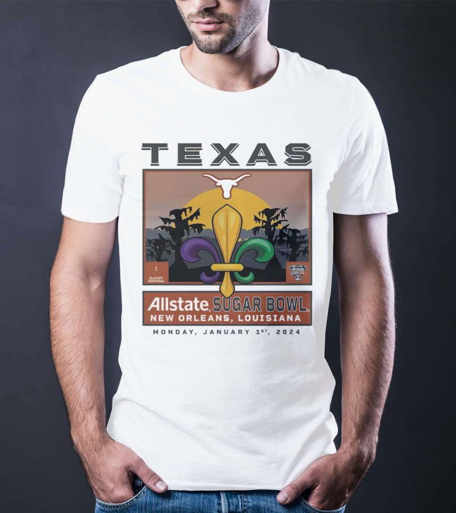 Texas Longhorns Allstate Sugar Bowl New Orleans January 1, T-Shirt