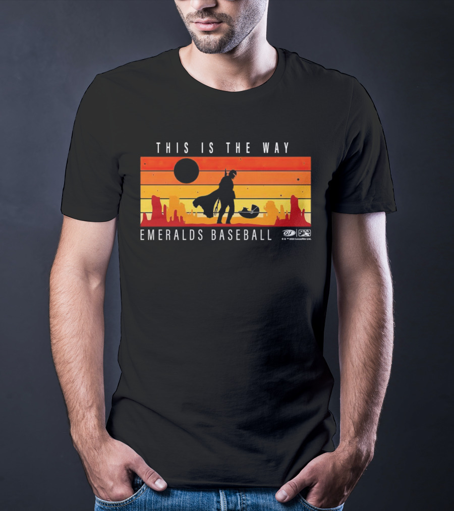 This Is The Way Eugene Emeralds Baseball Star Wars Mandalorian Sunset Scene T-Shirt
