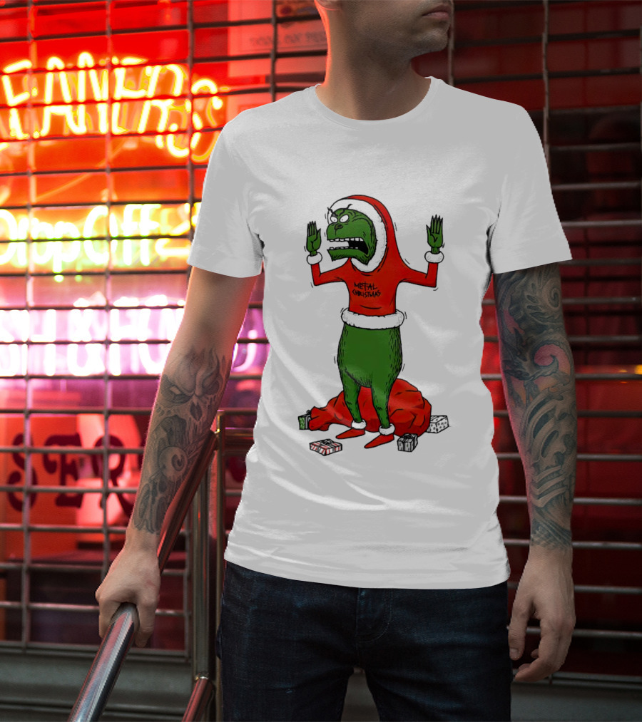Grinch Cornholio Metal Christmas How The Grinch Stole Christmas T-Shirt