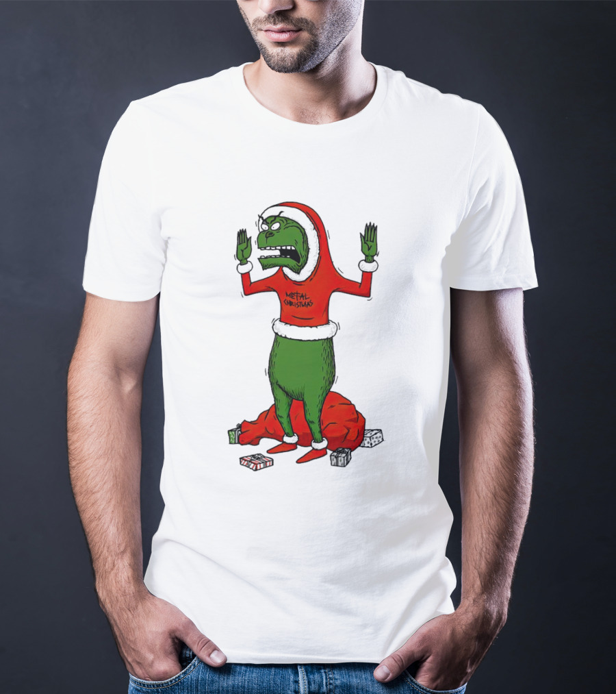 Grinch Cornholio Metal Christmas How The Grinch Stole Christmas T-Shirt