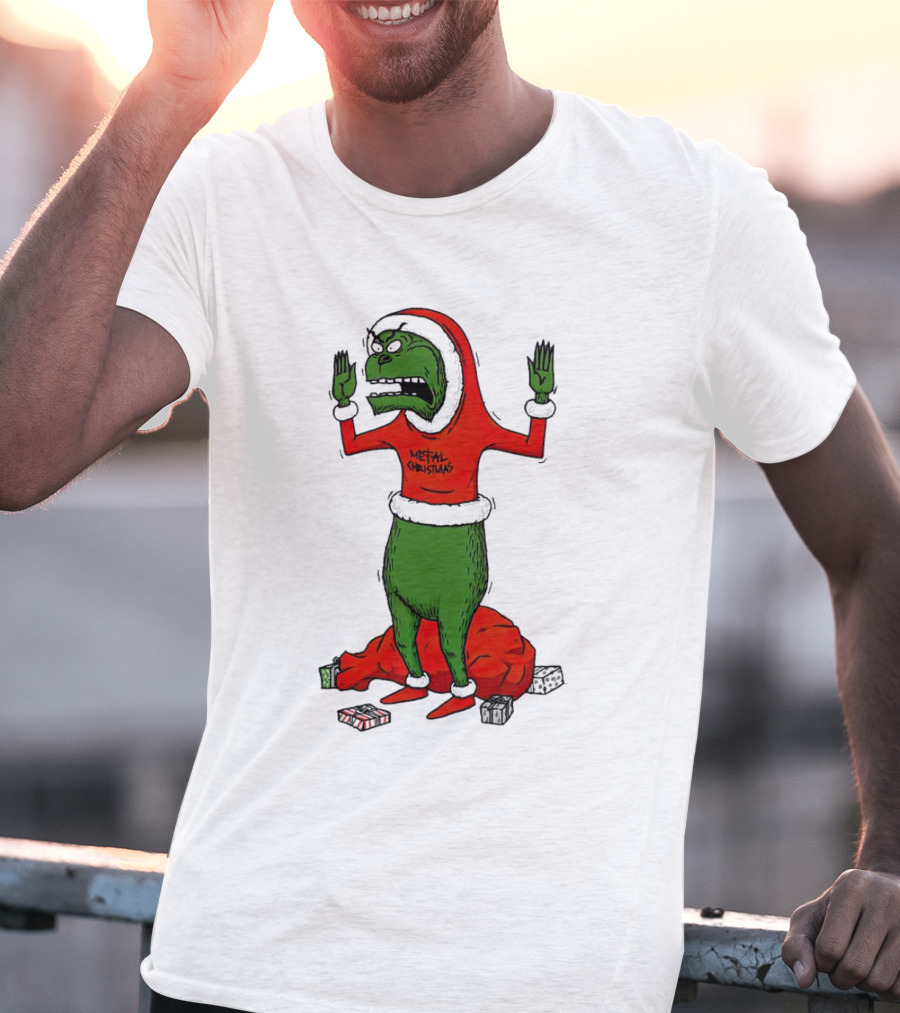 Grinch Cornholio Metal Christmas How The Grinch Stole Christmas T-Shirt
