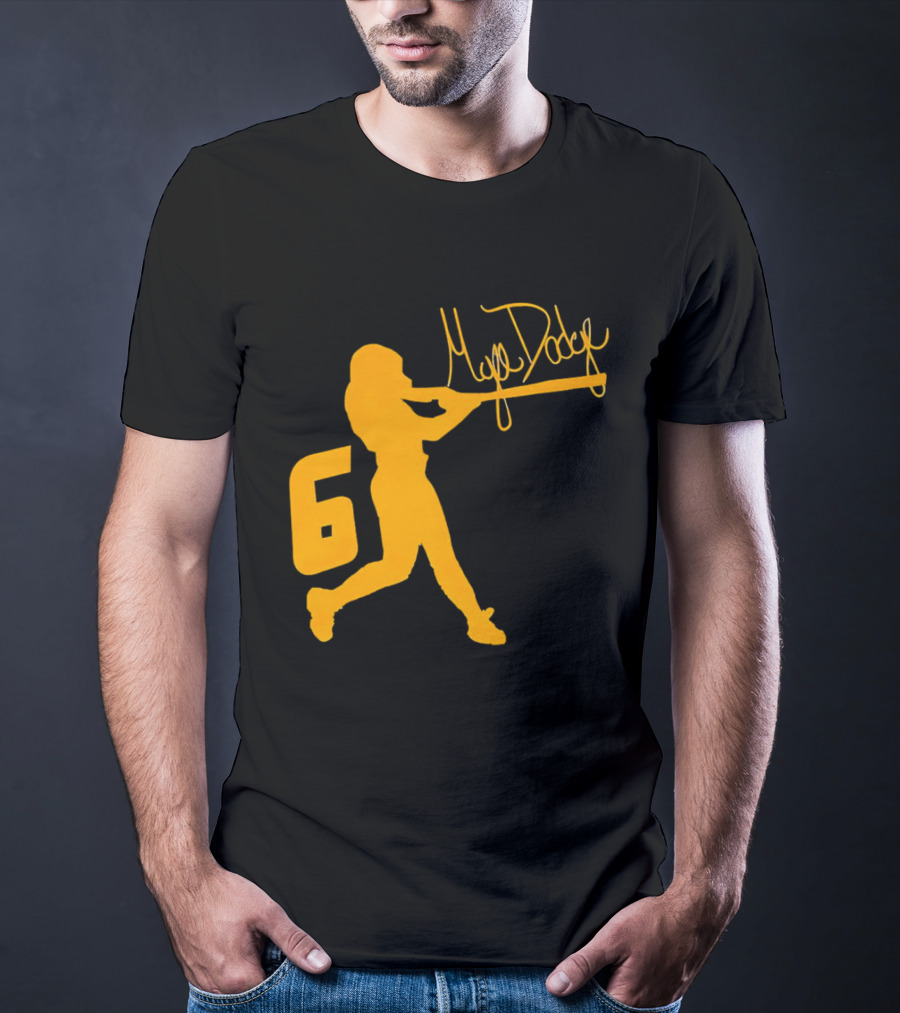 Mya Dodge Missouri Tigers Softball Signature Player Silhouette Number 6 T-Shirt
