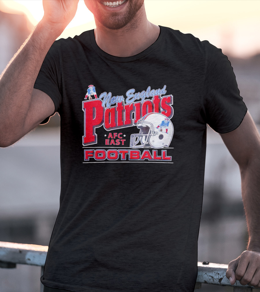 New England Patriots AFC East Football Helmet T-Shirt