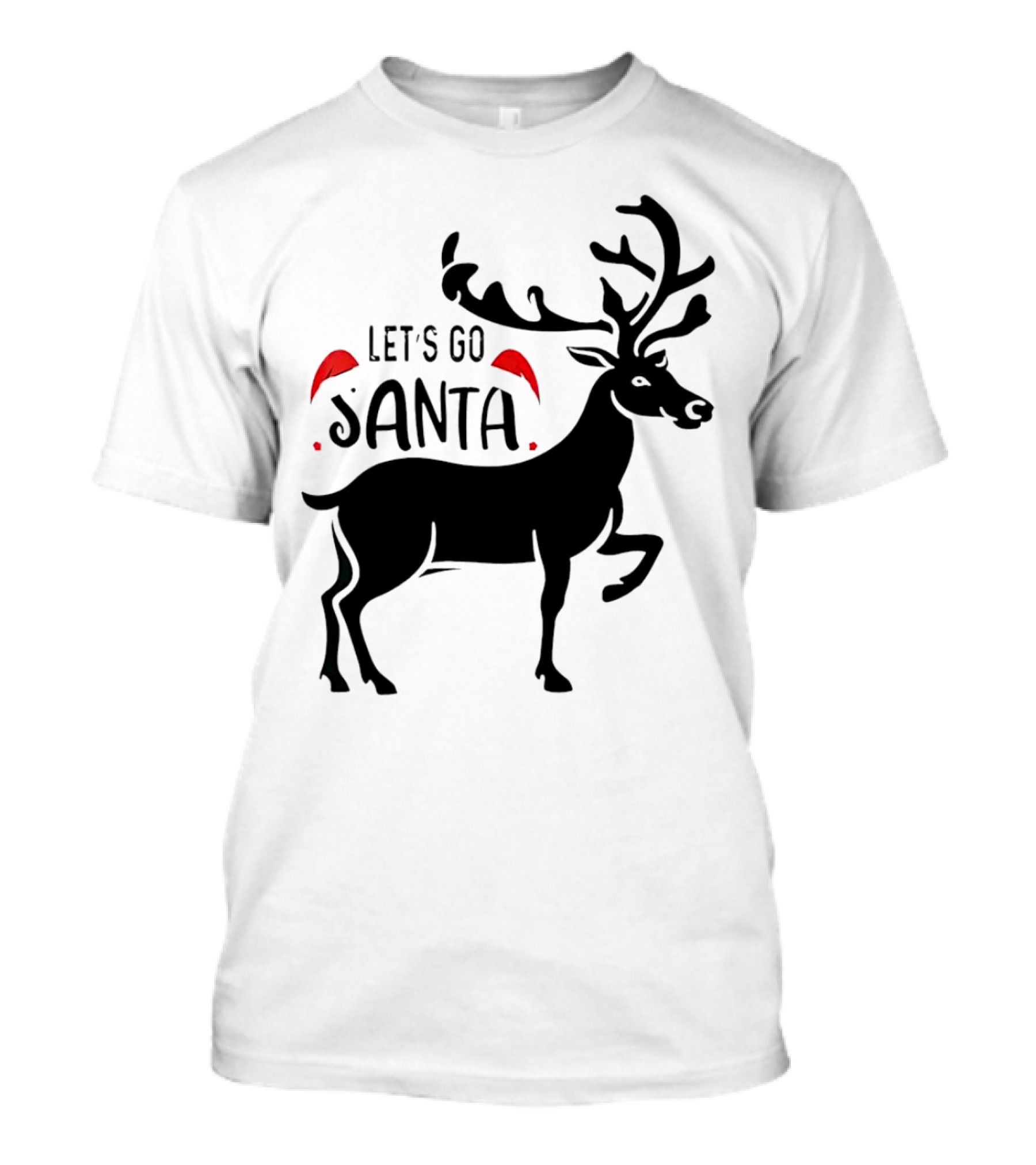 Let's Go Santa Christmas Reindeer T-Shirt