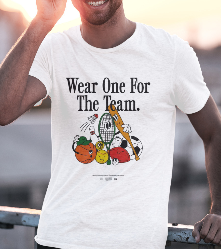Wear One For The Team Sports Cartoon Characters T-Shirt