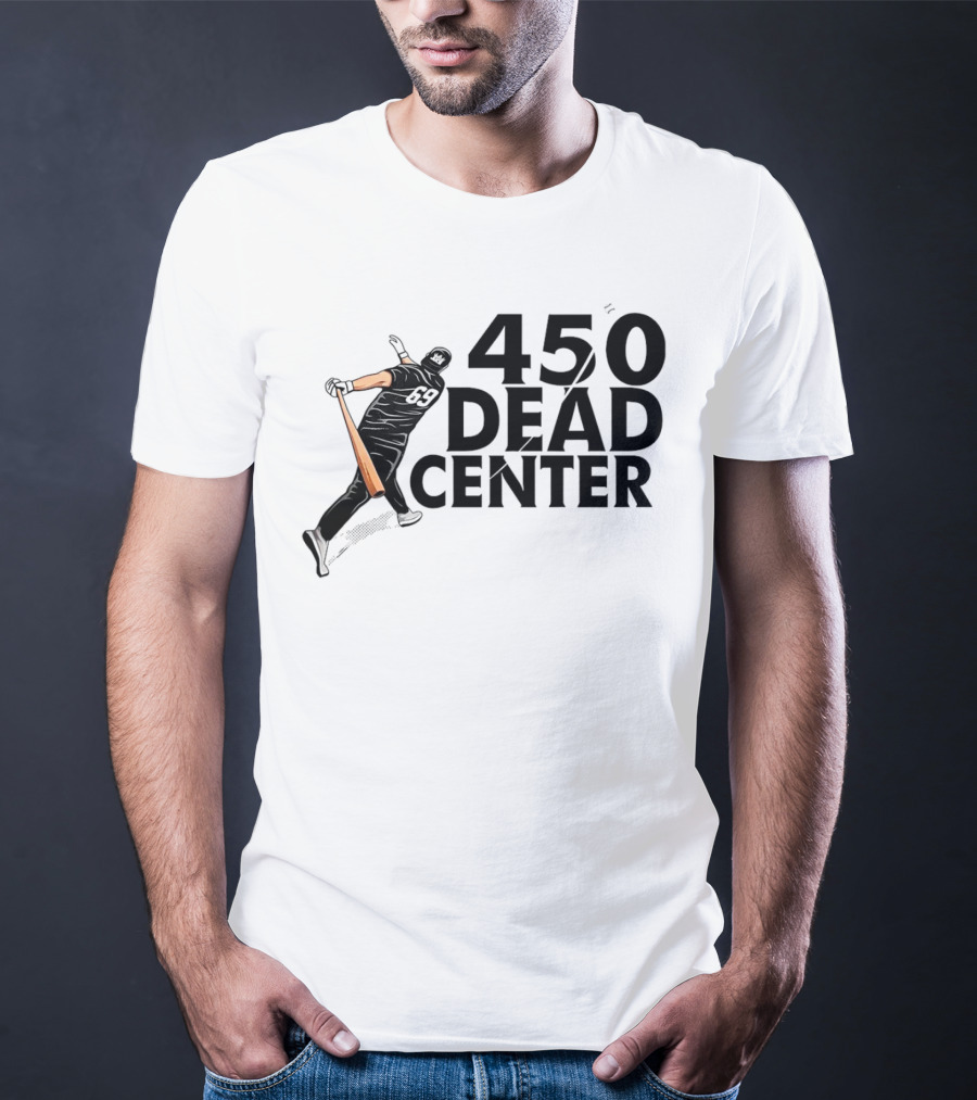450 Dead Center Baseball Player Swinging T-Shirt