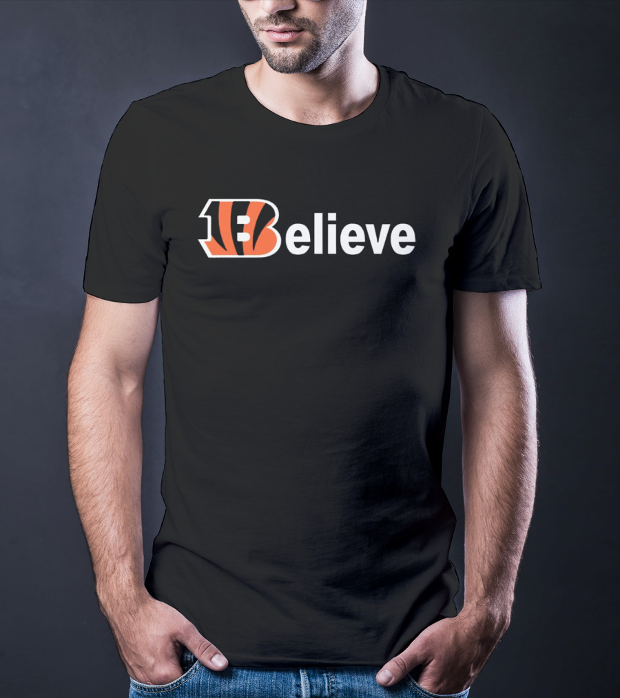 Cincinnati Bengals Believe Tiger Stripes B T-Shirt