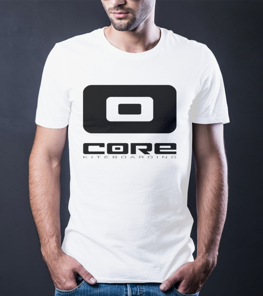 Core Kiteboarding Logo Icon With Bold Black Typography T-Shirt
