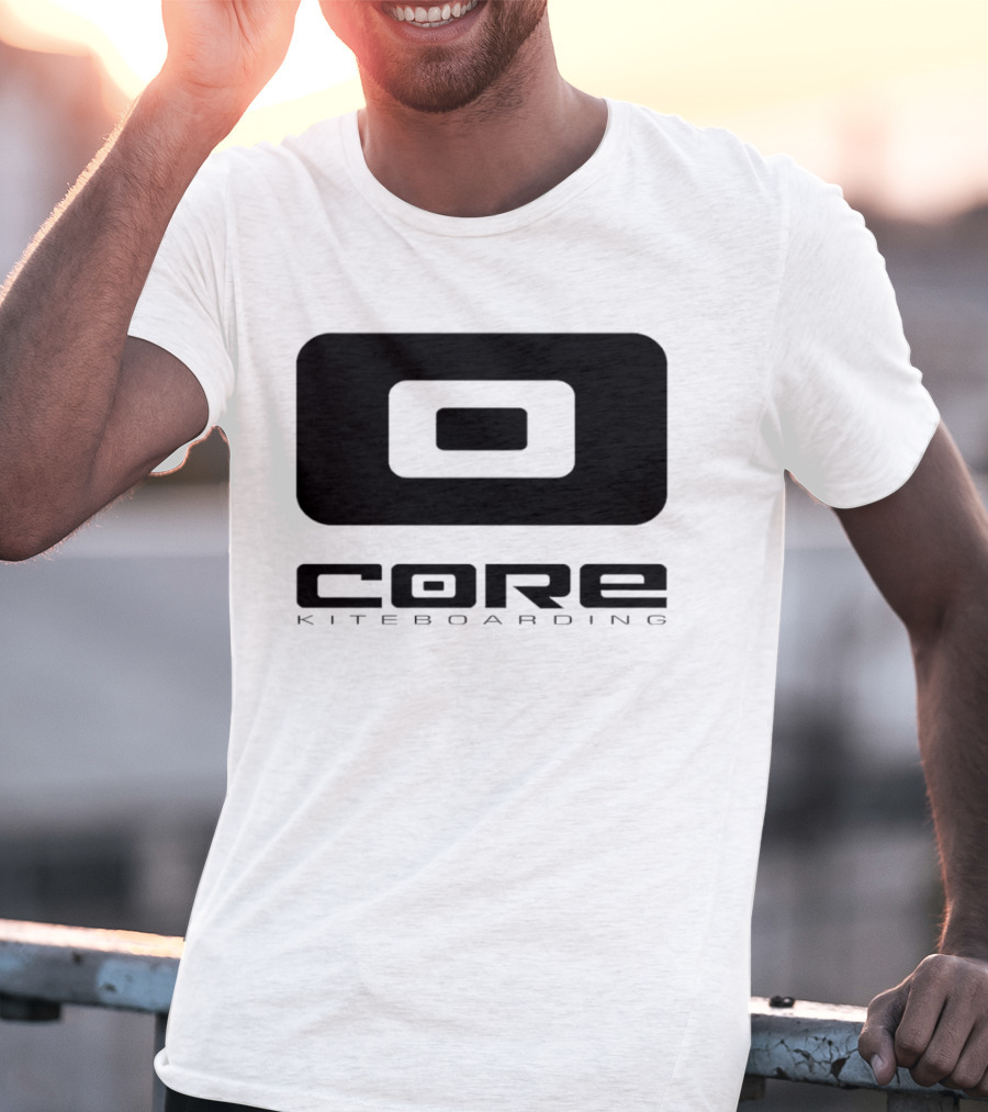 Core Kiteboarding Logo Icon With Bold Black Typography T-Shirt