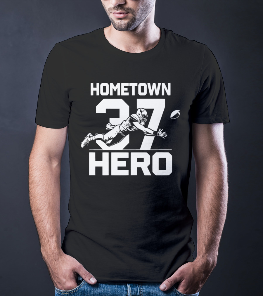 Hometown Hero 37 Jack Westover Football Player T-Shirt
