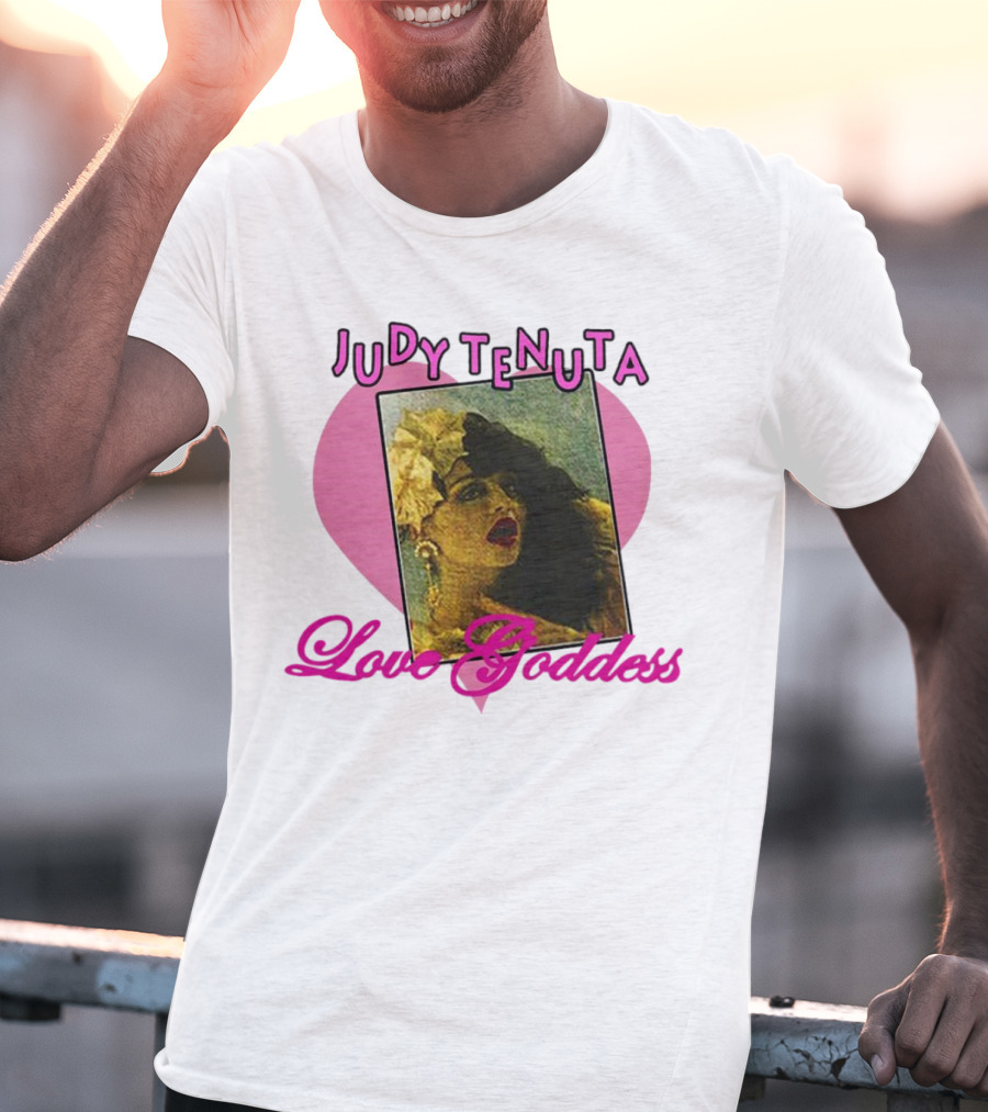 Judy Tenuta Love Goddess Vintage Art With Heart Background T-Shirt