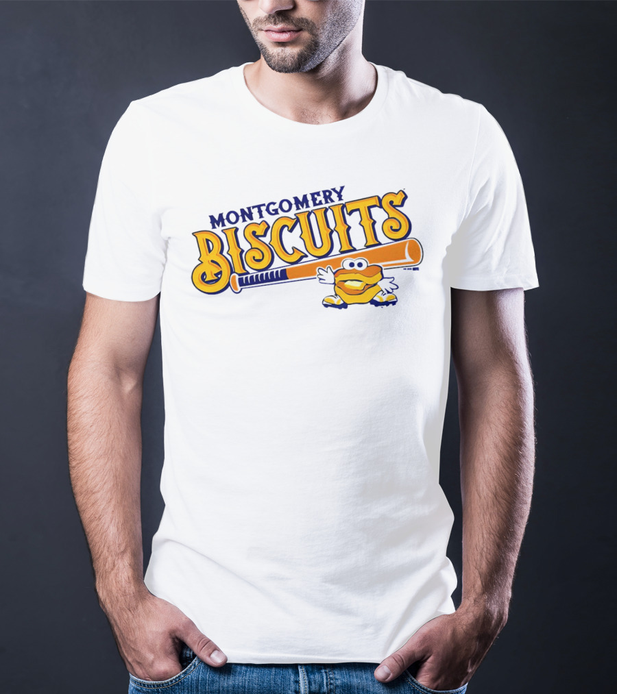 Montgomery Biscuits Biscuits Baseball Bat Biscuits Mascot T-Shirt