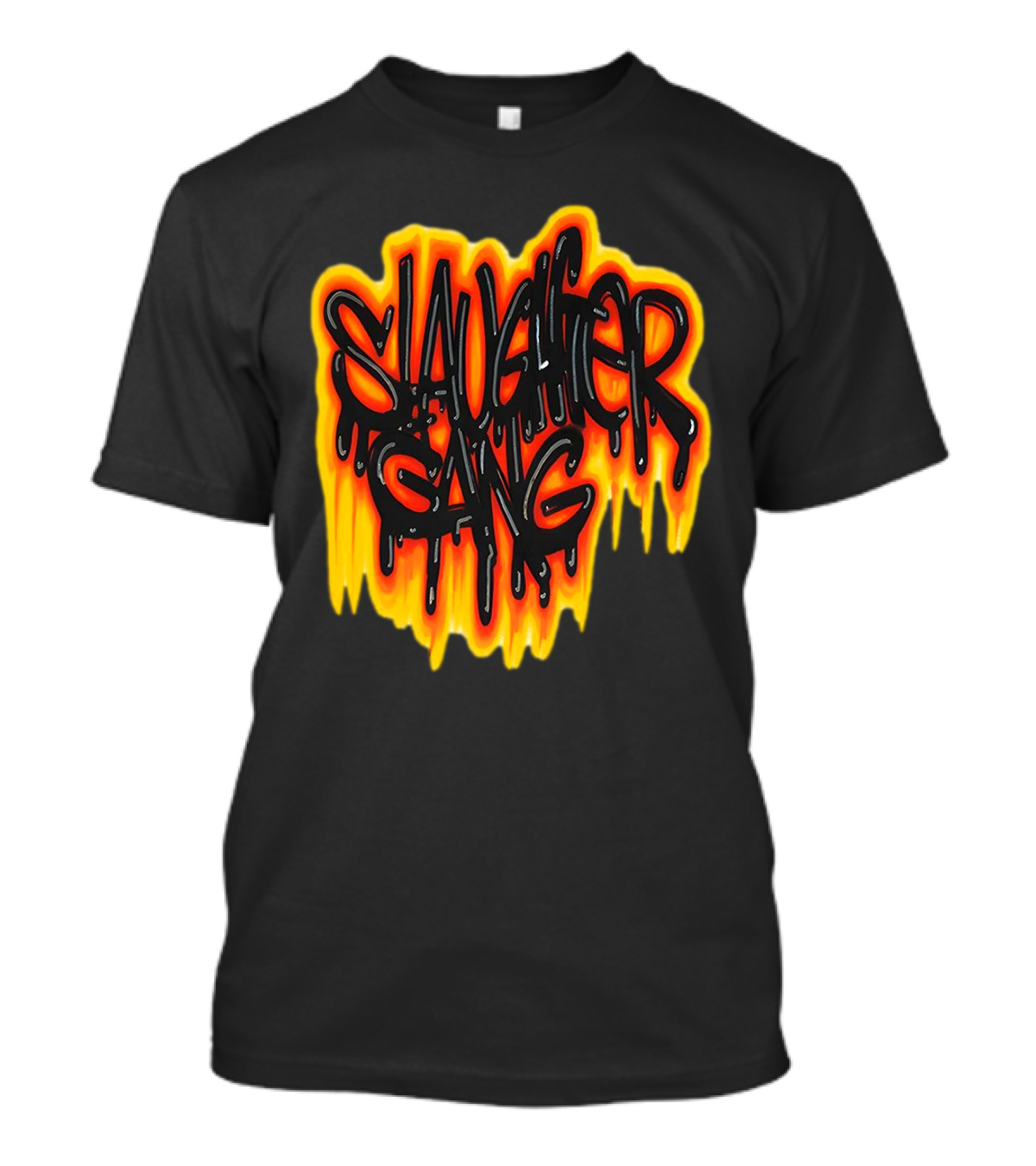 Slaughter Gang Drip Graffiti Flames T-Shirt