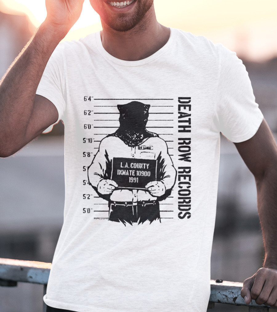 Death Row Records LA County Inmate 1990 1991 T-Shirt