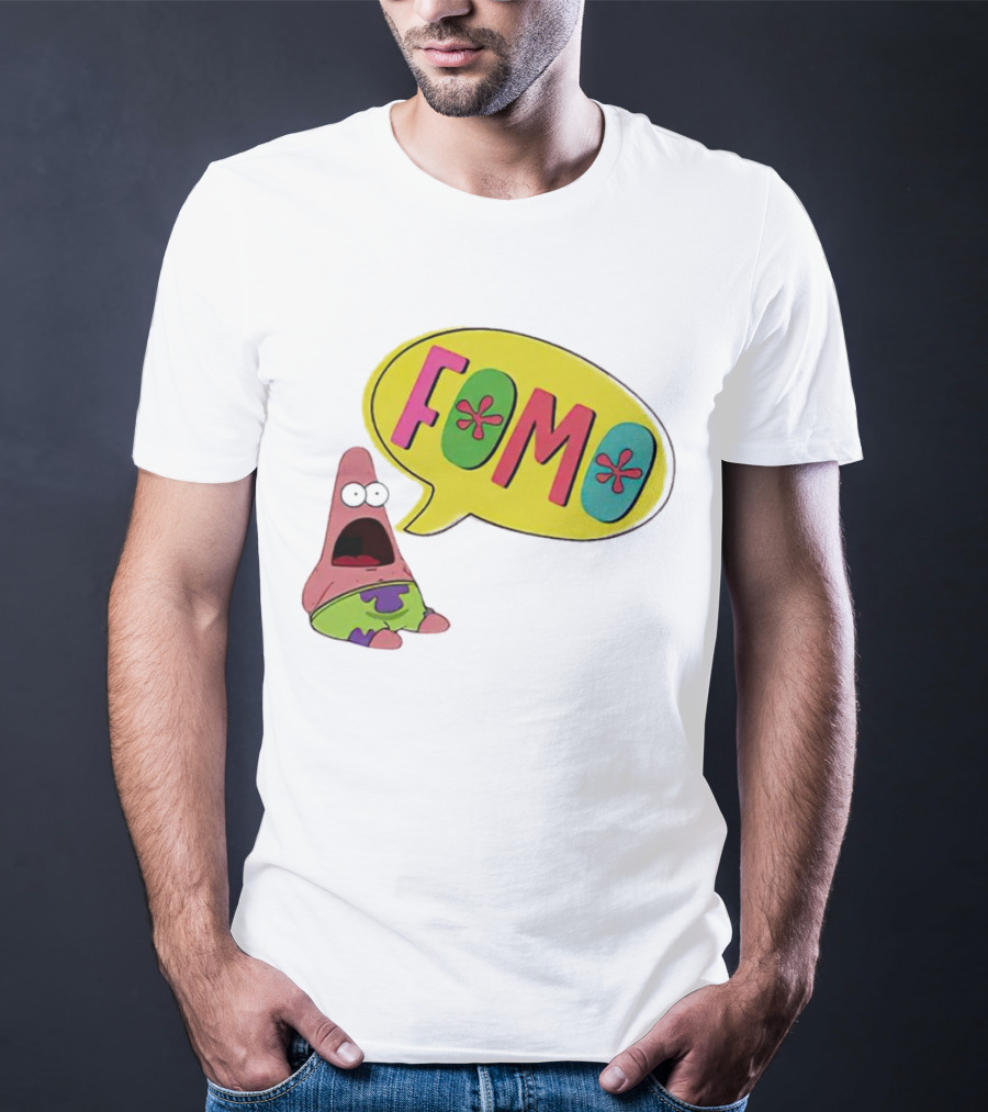 FOMO Surprised Patrick Face Meme Bubble T-Shirt