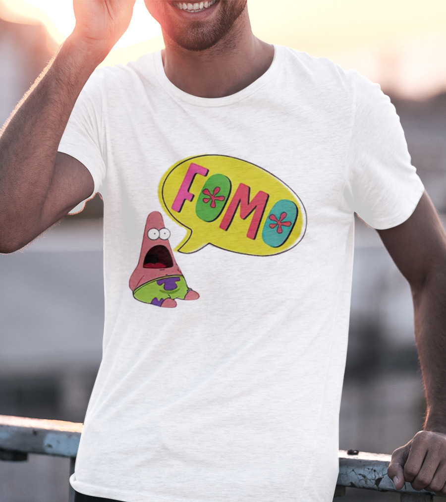 FOMO Surprised Patrick Face Meme Bubble T-Shirt