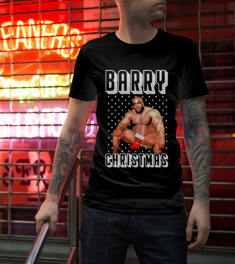 Barry Christmas Ho Ho Ho Stocking Holiday T-Shirt