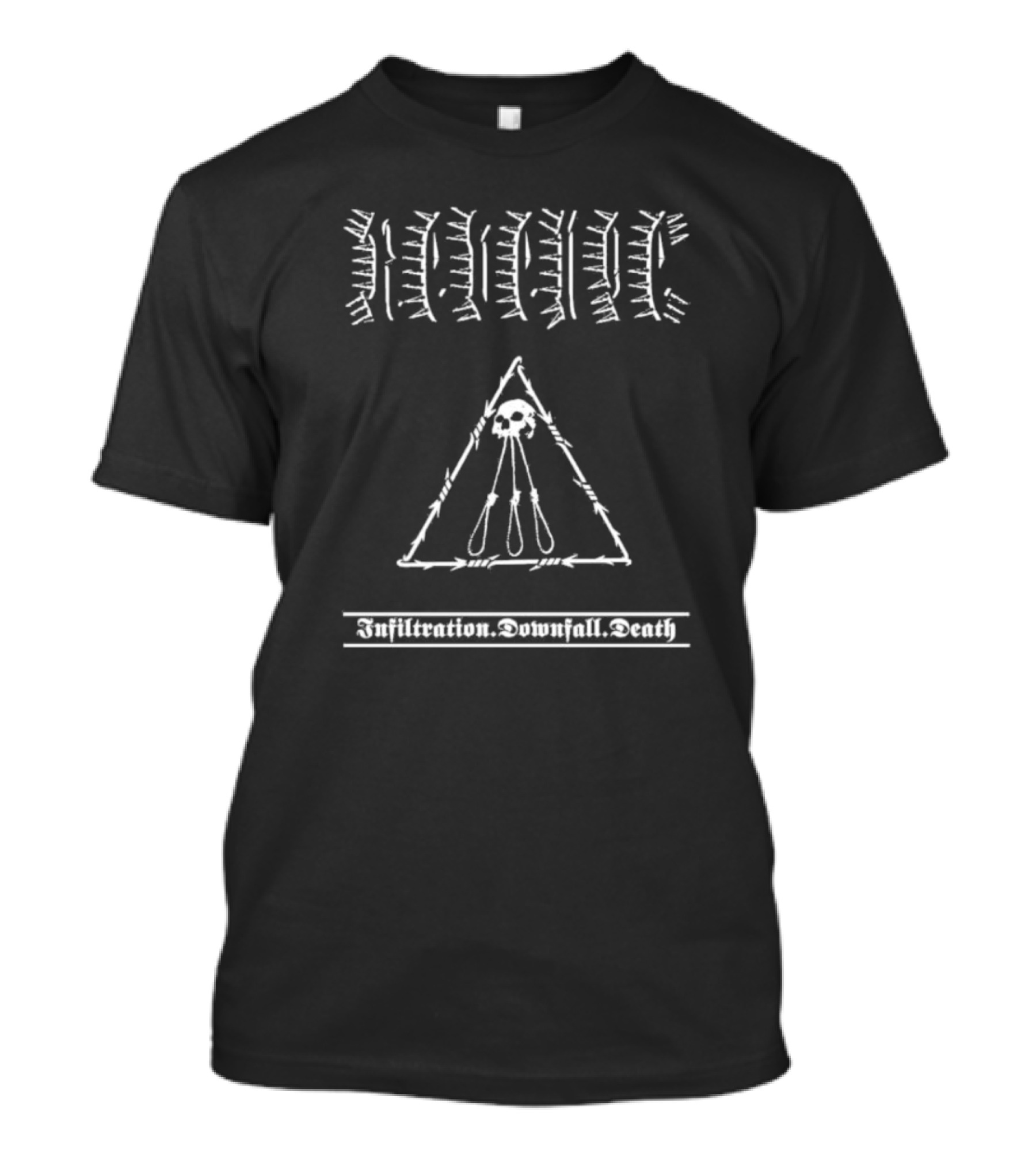Revenge Infiltration Downfall Death Skull Triad T-Shirt