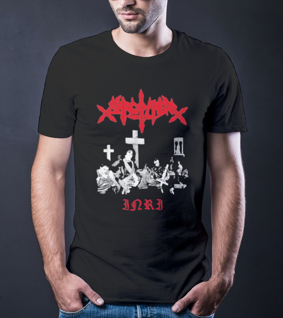 Sarcofago INRI Graveyard Crosses Photo T-Shirt