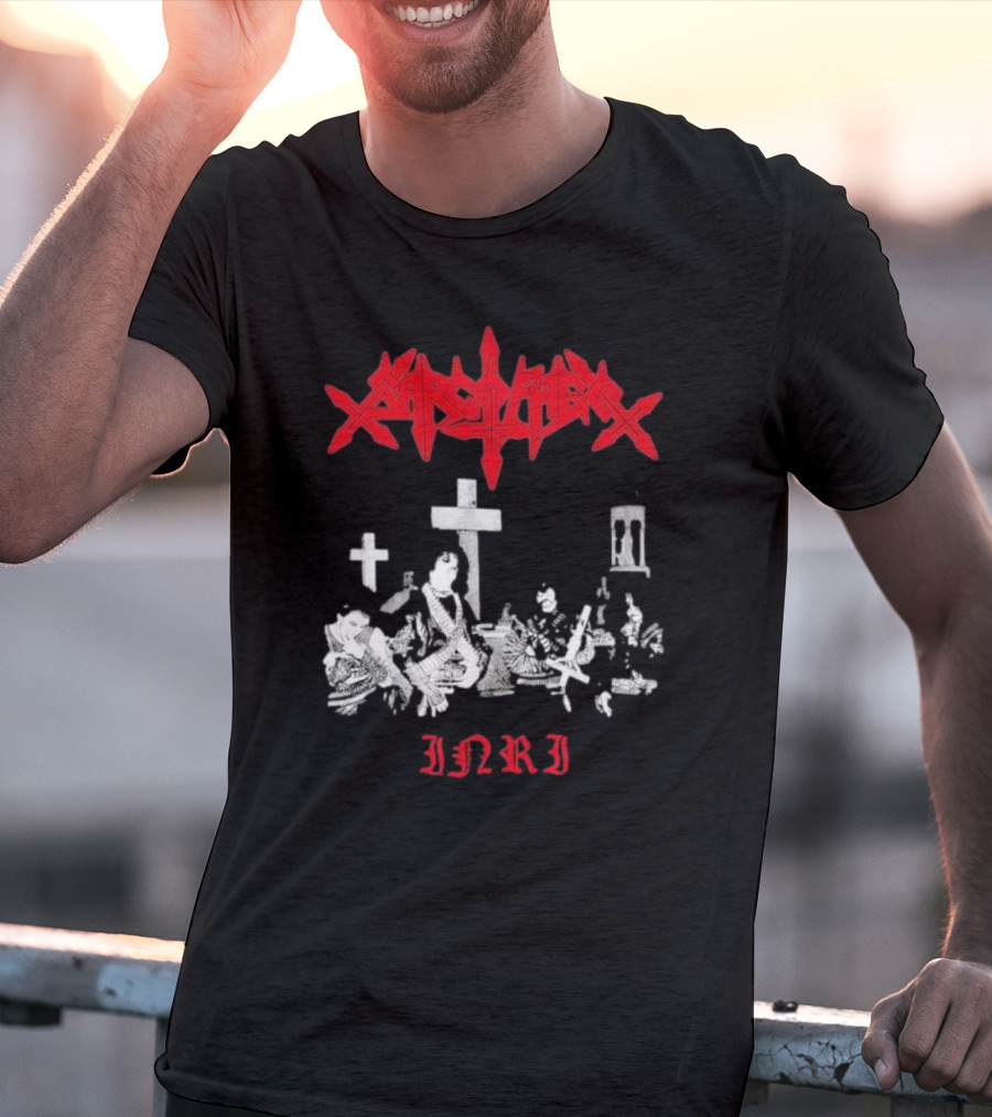 Sarcofago INRI Graveyard Crosses Photo T-Shirt