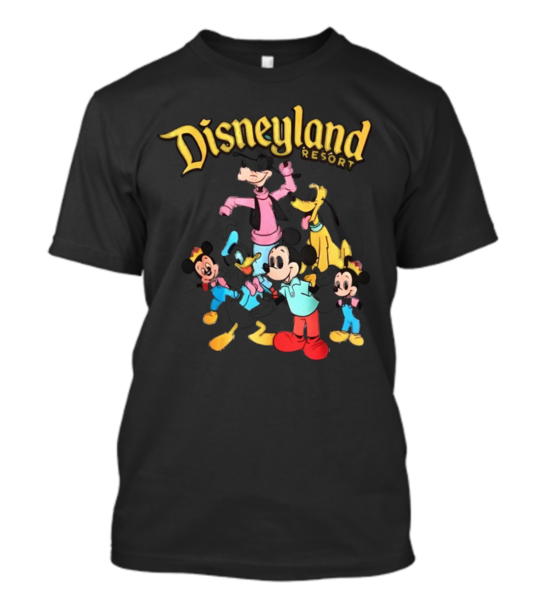 Disneyland Resort Mickey Mouse Goofy Donald Duck Pluto Characters T-Shirt