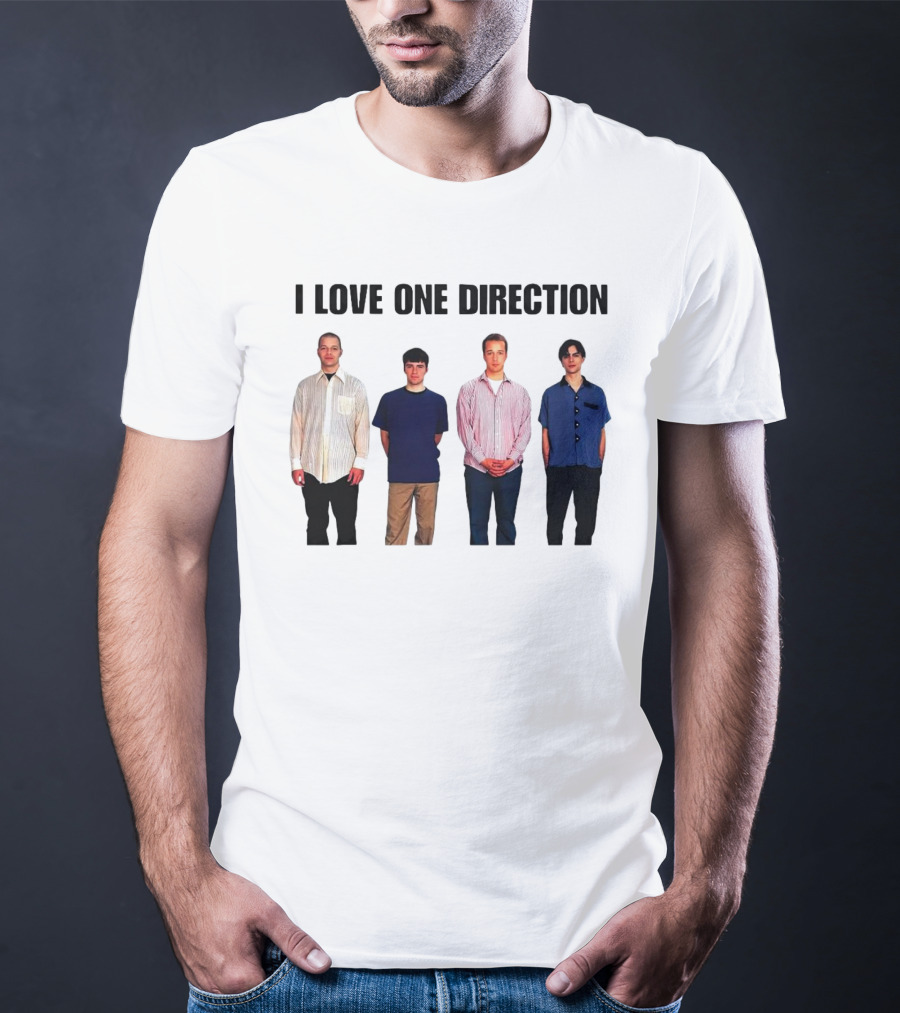 I Love One Direction Plaatse Nemen Baard Menswear T-Shirt