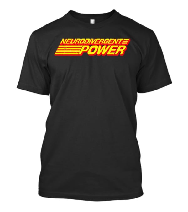 Neurodivergent Power Bold Yellow Red Stripes Empowerment T-Shirt