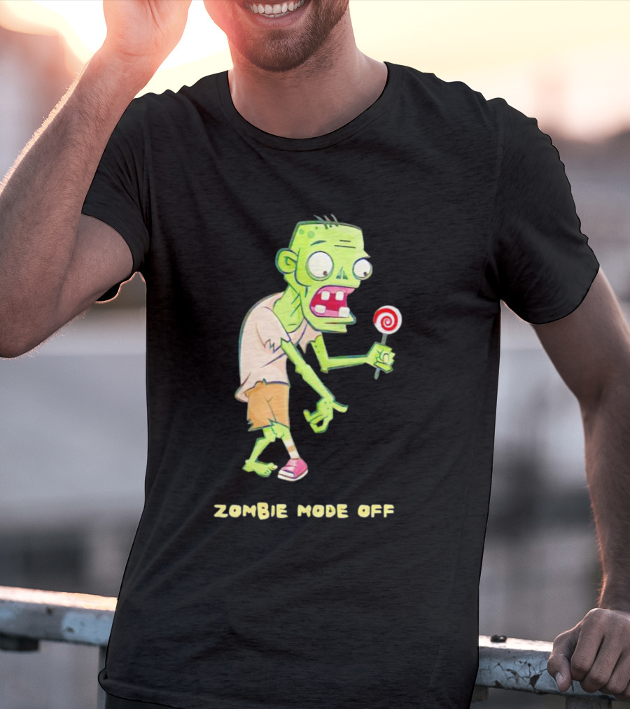 ZOMBIE MODE OFF LOLLIPOP CHARACTER VIBRANT T-Shirt