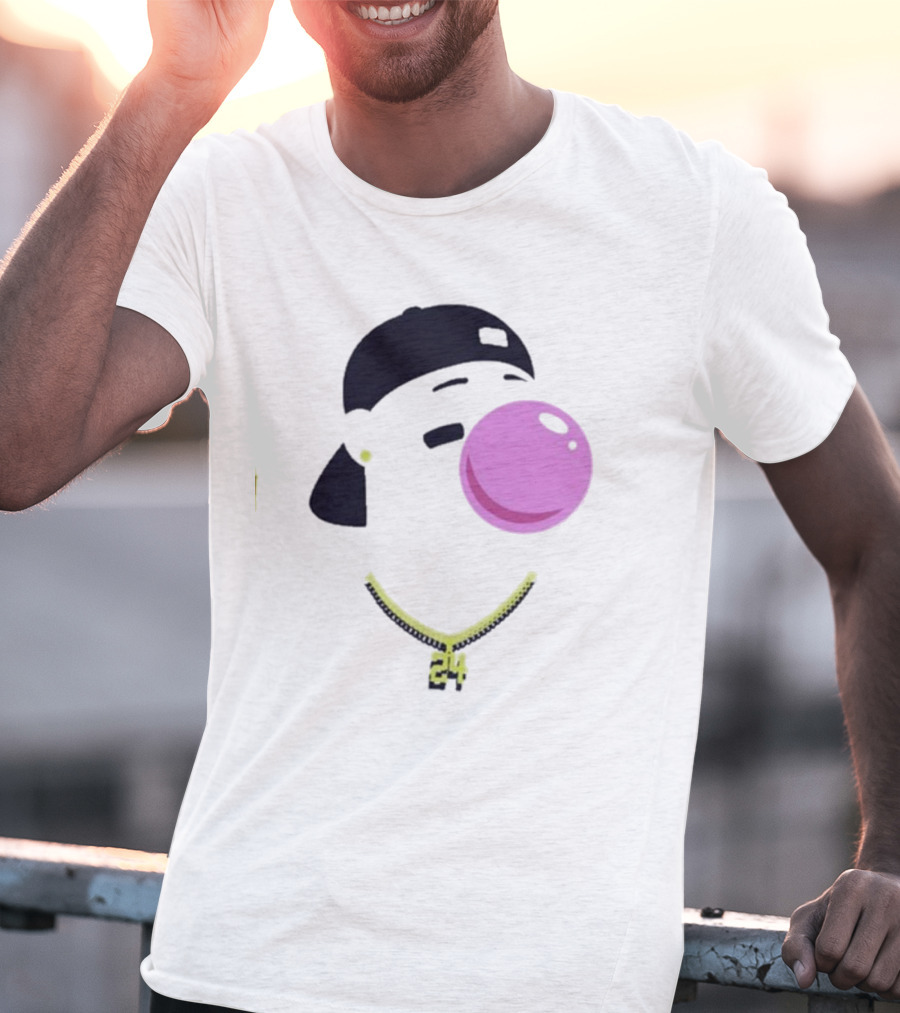 Griffey Clown Iconic Bubblegum Necklace 24 Player T-Shirt