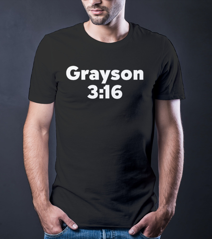Grayson 3 16 Wrestling Style Fan T-Shirt