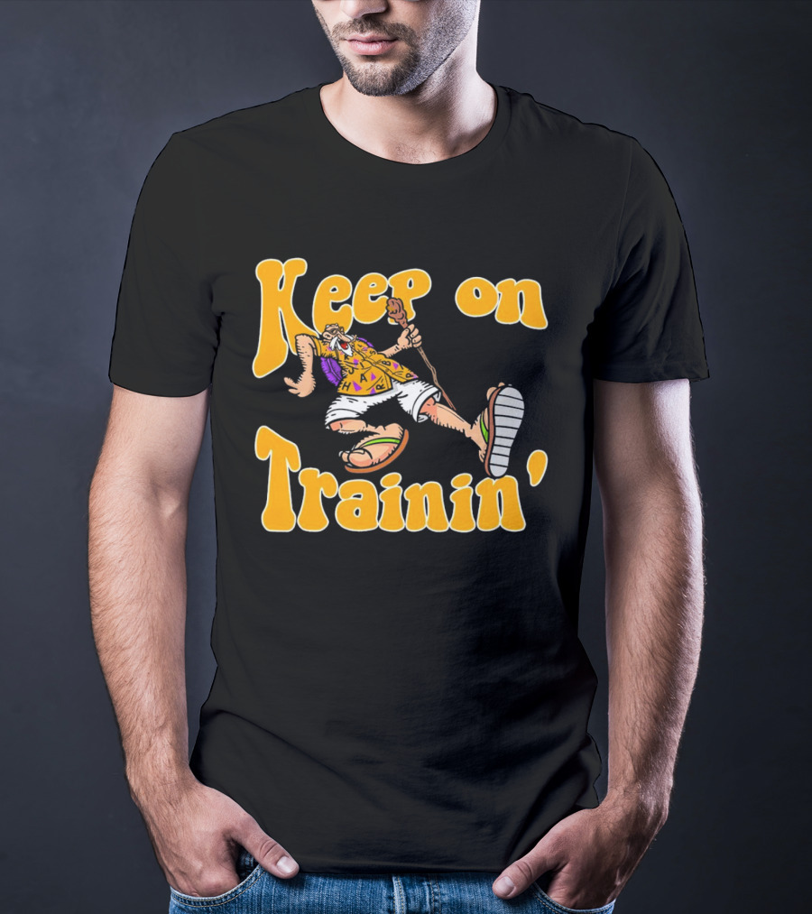 Master Roshi Keep On Trainin' Retro Style Sandals Hawaiian Shirt Cane T-Shirt