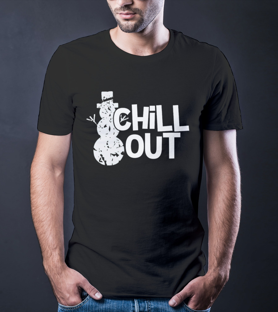 Chill Out Snowman Christmas T-Shirt