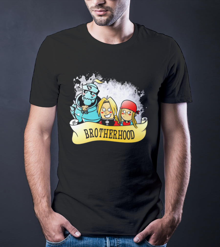 Brotherhood Alphonse Edward Winry Banner T-Shirt