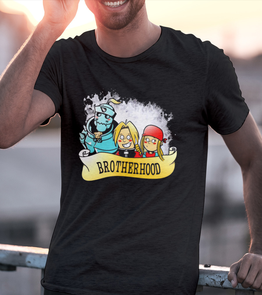 Brotherhood Alphonse Edward Winry Banner T-Shirt