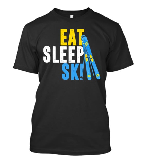 Eat Sleep Ski Skiing Ski Poles T-Shirt