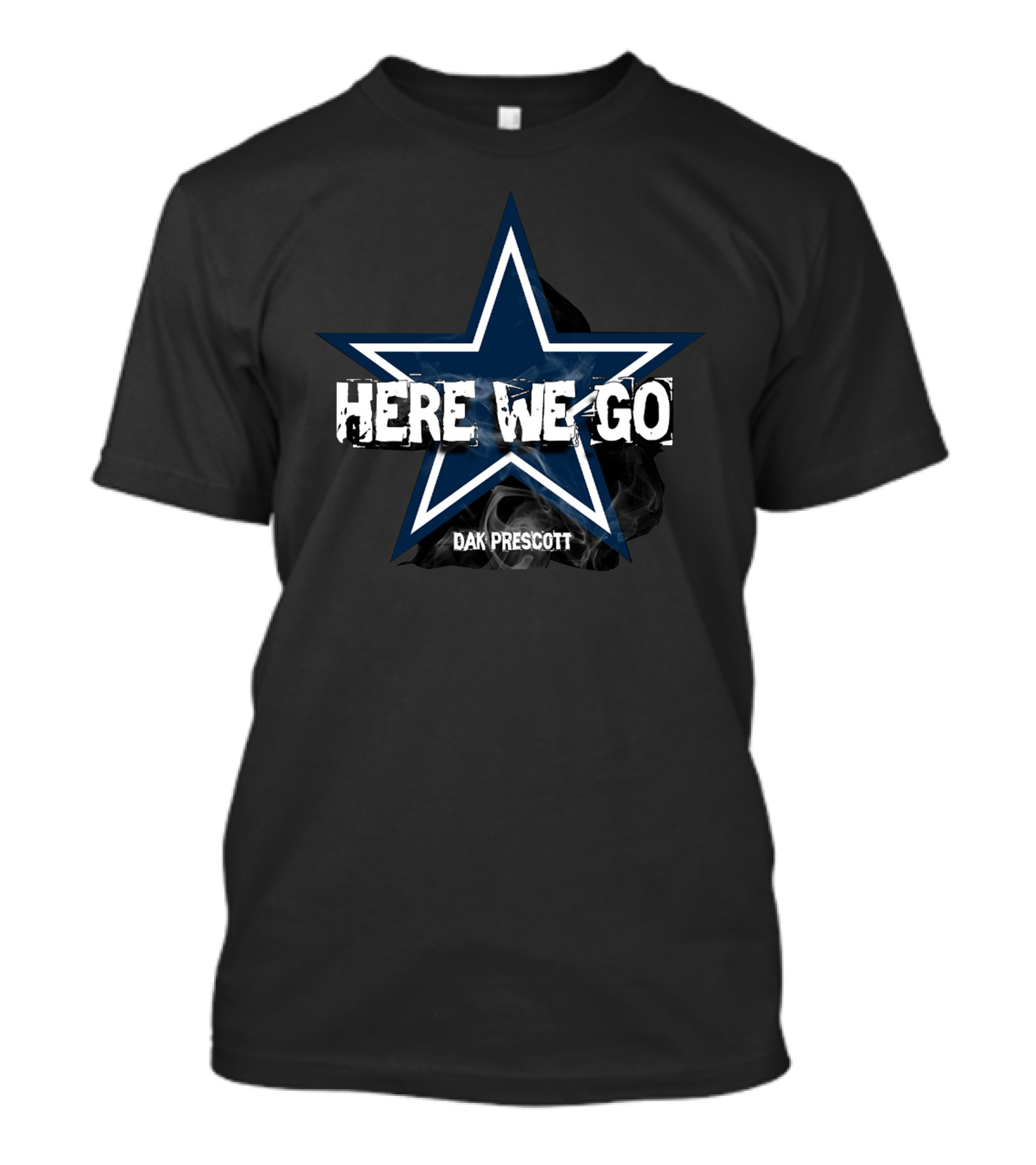 Dallas Cowboys Here We Go Dak Prescott Star T-Shirt