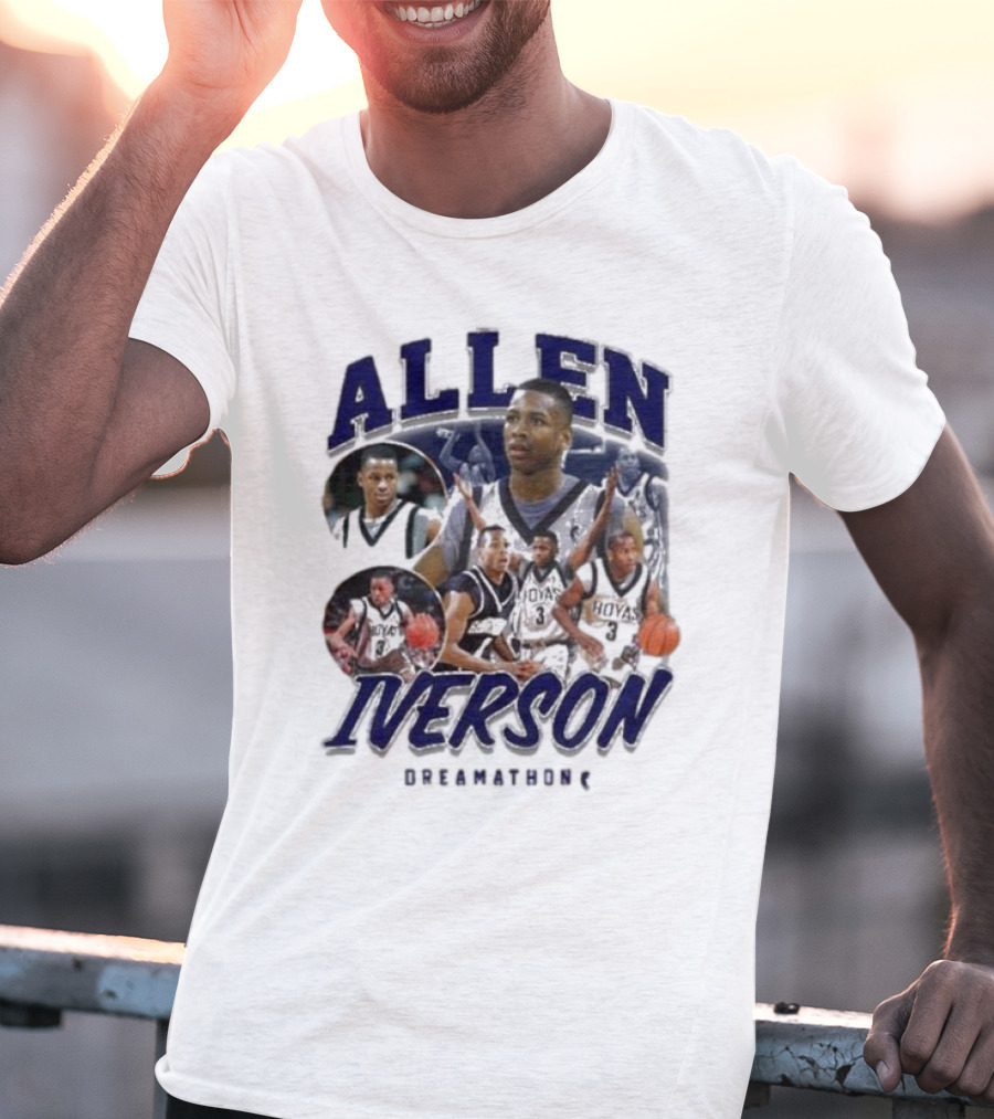 Allen Iverson Georgetown Hoyas Collage T-Shirt