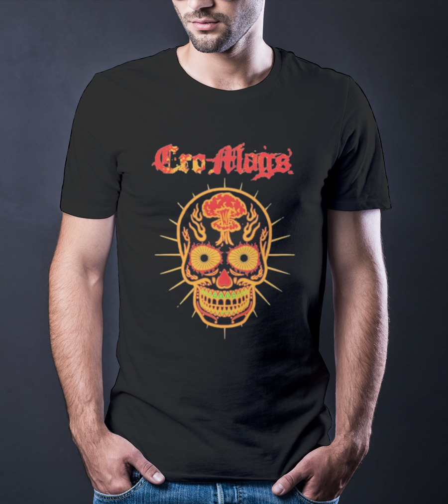 Cro-Mags Age Of The Dead Skull With Nuclear Explosion T-Shirt
