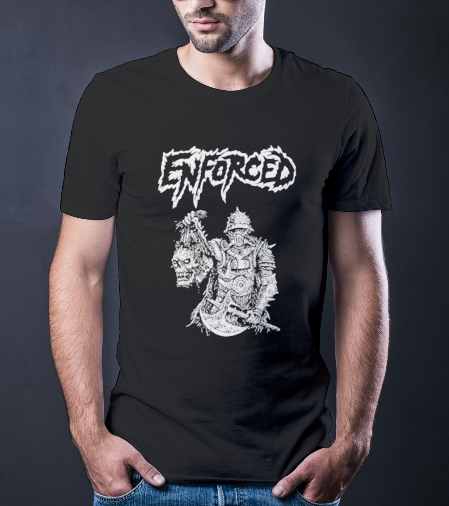 Enforced Warrior Holding Severed Head With Axe T-Shirt