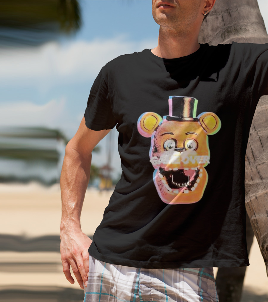 Five Nights At Freddy’s Game Over Text Freddy Head With Hat T-Shirt