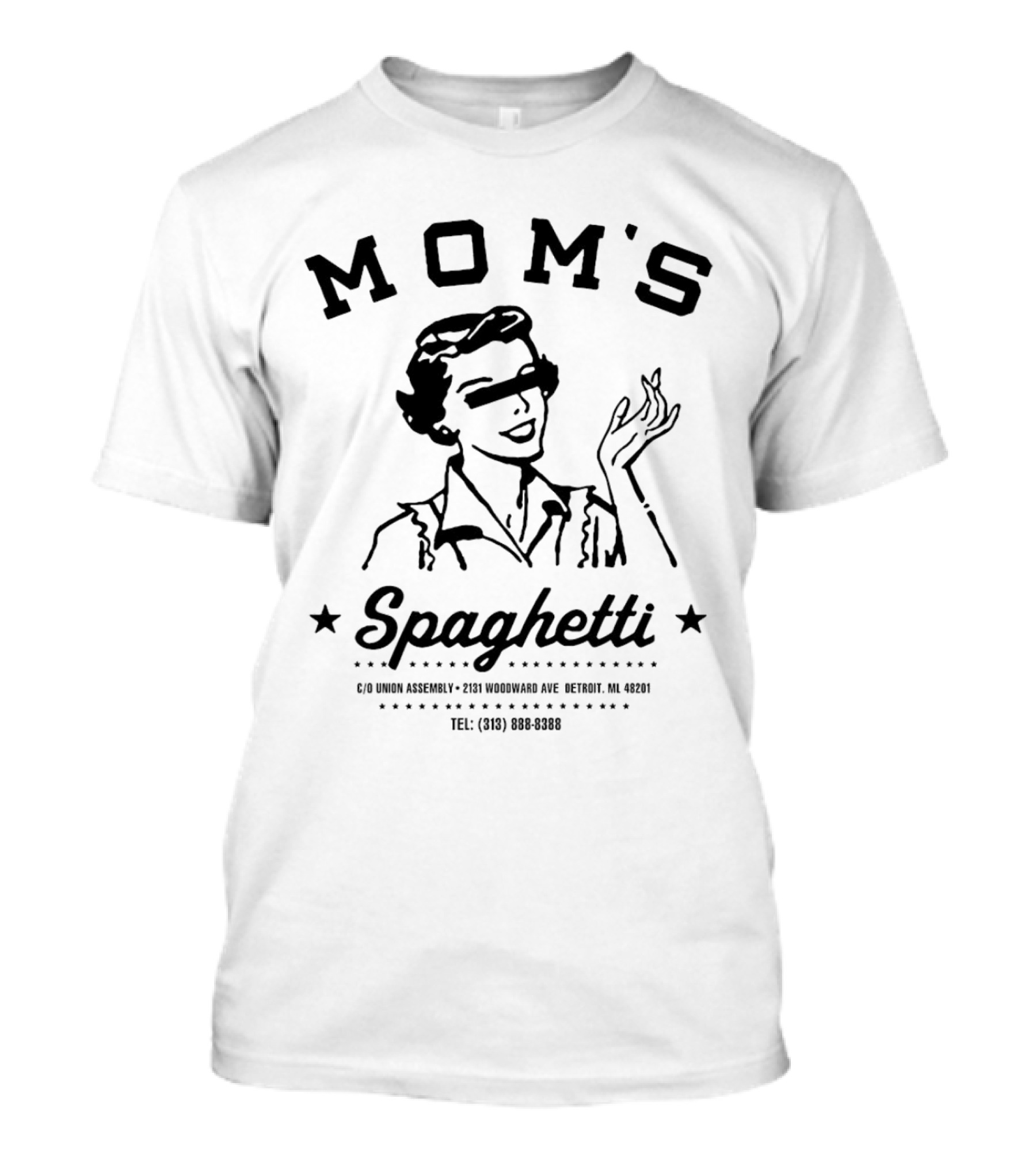 Eminem Mom's Spaghetti C/O Union Assembly Detroit 2131 Woodward Ave 48201 T-Shirt