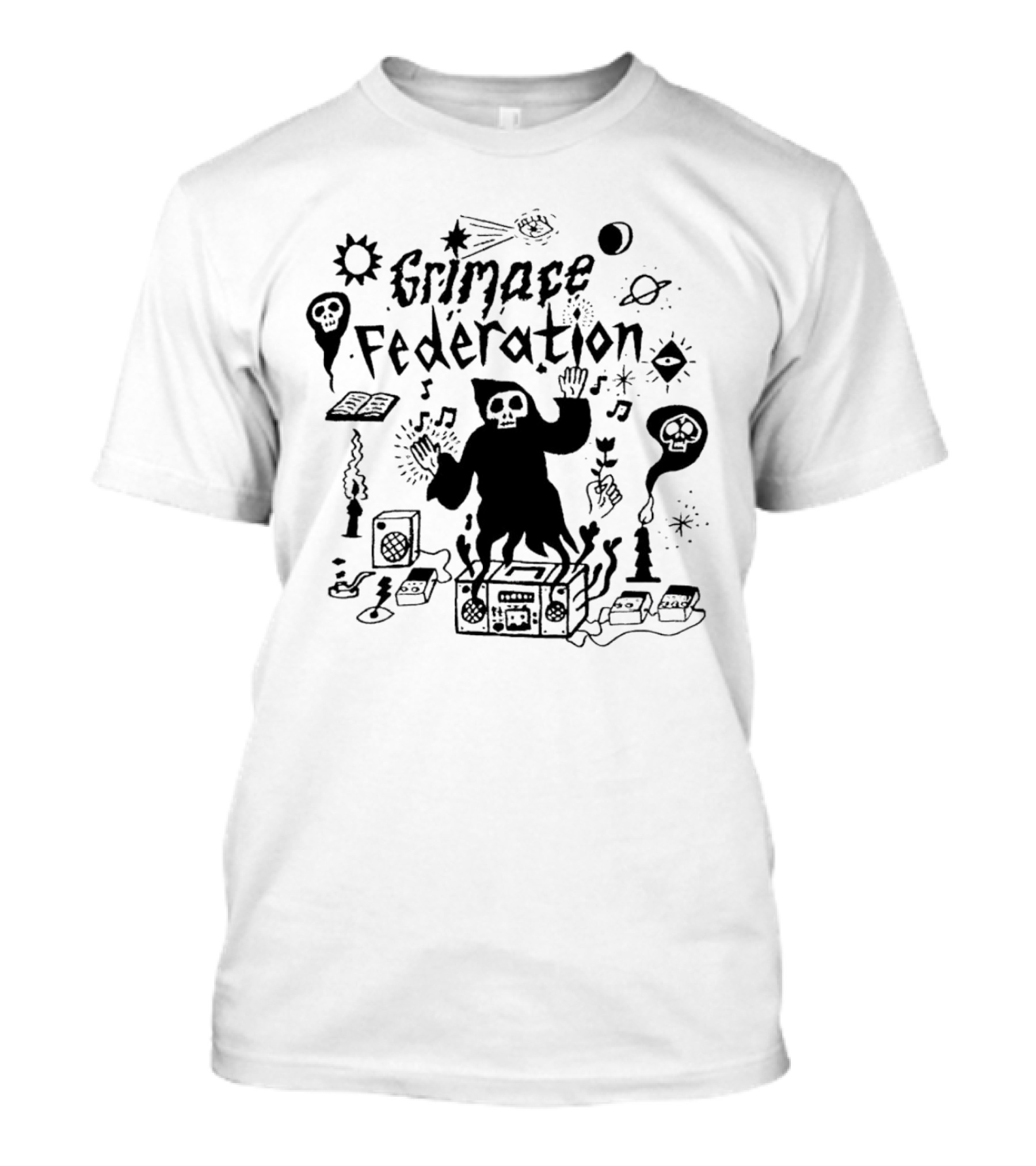 Grimace Federation Grim Reaper Radio Cosmic Musicology T-Shirt